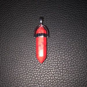 black and red chakra crystal necklace